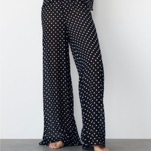 Zara Sheer Polka Dot Pants